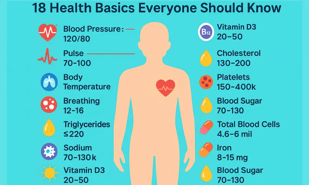 18 Health Basics Everyone Should Know — The Vital Numbers That Keep You Alive